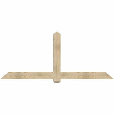 Ekena Millwork Eugene Rough Sawn Timber Gable Bracket, Douglas Fir, 96"W x 40"H x 6"D x 6"F, 10/12 Pitch GBW096X40X0606EUG00RDF